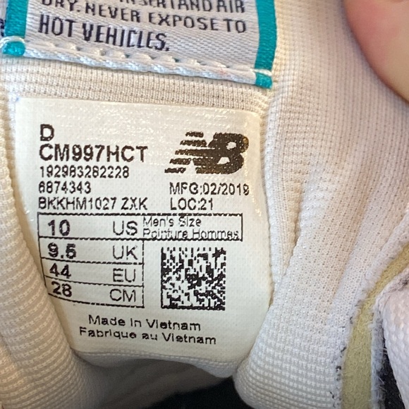 New Balance navy teal white 997H mens Sz 10 - Picture 7 of 10